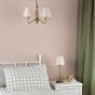 Elara 3 Light Pendant Antique Bronze With Linen Hardback Shades