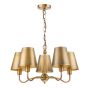 Elara 5 Light Pendant Antique Bronze With Bronze Metal Shades