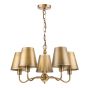 Elara 5 Light Pendant Antique Bronze With Bronze Metal Shades