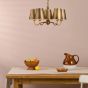 Elara 5 Light Pendant Antique Bronze With Bronze Metal Shades