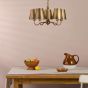 Elara 5 Light Pendant Antique Bronze With Bronze Metal Shades