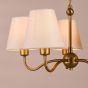 Elara 5 Light Pendant Antique Bronze With Linen Hardback Shades