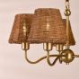 Elara 5 Light Pendant Antique Bronze With Hand-Woven Rattan Shades