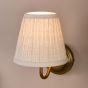 Elara Wall Lamp Antique Bronze With Natural Linen Pleated Shades