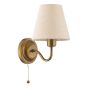 Elara Wall Lamp Antique Bronze With Linen Hardback Shades