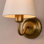 Elara Wall Lamp Antique Bronze With Linen Hardback Shades