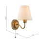 Elara Wall Lamp Antique Bronze With Linen Hardback Shades