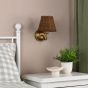Elara Wall Lamp Antique Bronze With Hand-Woven Rattan Shades