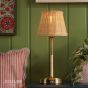 Joules Elcot Rechargeable Table Lamp Antique Brass With Rattan Shade LED