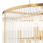 Eleanor 15 Light Chandelier Natural Brass Glass