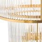Eleanor 15 Light Chandelier Natural Brass Glass