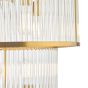 Eleanor 15 Light Chandelier Natural Brass Glass