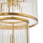 Eleanor 15 Light Chandelier Natural Brass Glass