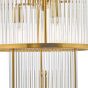 Eleanor 15 Light Chandelier Natural Brass Glass