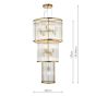 Eleanor 15 Light Chandelier Natural Brass Glass
