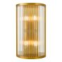 Eleanor 4 Light Wall Light Natural Brass Glass