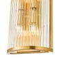 Eleanor 4 Light Wall Light Natural Brass Glass