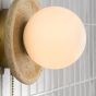 Elgor Bathroom Wall Light Travertine and Opal Glass IP44