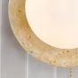 Elgor Bathroom Wall Light Travertine and Opal Glass IP44