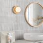 Elgor Bathroom Wall Light Travertine and Opal Glass IP44