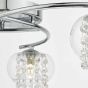 Elma 3 Light Semi Flush Polished Chrome Glass