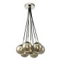 Elpis 7 Light Cluster Pendant Polished Chrome With Smoked Glass