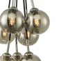 Elpis 7 Light Cluster Pendant Polished Chrome With Smoked Glass