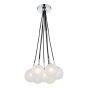 Elpis 7 Light Cluster Pendant Polished Chrome With Opal Glass