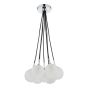 Elpis 7 Light Cluster Pendant Polished Chrome With Opal Glass