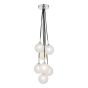 Elpis 7 Light Cluster Pendant Polished Chrome With Opal Glass