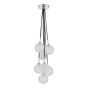 Elpis 7 Light Cluster Pendant Polished Chrome With Opal Glass