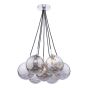 Elpis 7 Light Cluster Pendant Polished Chrome With Smoked Dimpled Glass