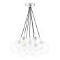 Elpis 7 Light Cluster Pendant Polished Chrome With Closed Glass