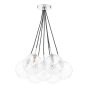 Elpis 7 Light Cluster Pendant Polished Chrome With Closed Glass