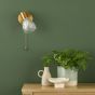 Elron Single Spotlight Antique Bronze and Ribbed Glass