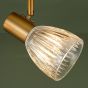 Elron 4 Light Bar Spotlight Antique Bronze and Ribbed Glass