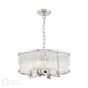 Eltham 4 Light Pendant Polished Nickel and Glass
