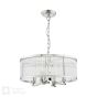 Eltham 4 Light Pendant Polished Nickel and Glass