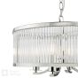 Eltham 4 Light Pendant Polished Nickel and Glass