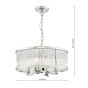 Eltham 4 Light Pendant Polished Nickel and Glass