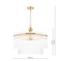 Eltham 6 Light Pendant Antique Gold and Glass