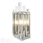 Eltham 2 Light Wall Light Polished Nickel and Crystal