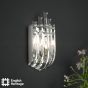 Eltham 2 Light Wall Light Polished Nickel and Crystal