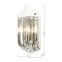 Eltham 2 Light Wall Light Polished Nickel and Crystal