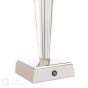 Eltham Rechargeable Table Lamp Crystal and Polished Nickel With Shade LED