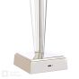 Eltham Rechargeable Table Lamp Crystal and Polished Nickel With Shade LED