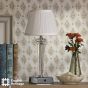 Eltham Rechargeable Table Lamp Crystal and Polished Nickel With Shade LED