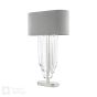 Eltham 2 Light Table Lamp Polished Nickel and Crystal With Shade