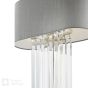Eltham 2 Light Table Lamp Polished Nickel and Crystal With Shade