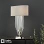 Eltham 2 Light Table Lamp Polished Nickel and Crystal With Shade